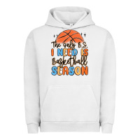 Pigment Lunar Rock the only b.s. i need is basketball season Urban Hoodie - MaliasSmallBusiness