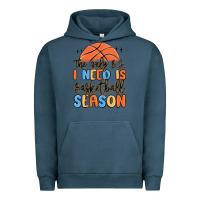 Pigment Midnight Navy the only b.s. i need is basketball season Urban Hoodie - MaliasSmallBusiness