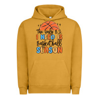 Pigment Peanut Butter the only b.s. i need is basketball season Urban Hoodie - MaliasSmallBusiness