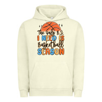 Pigment Pistachio the only b.s. i need is basketball season Urban Hoodie - MaliasSmallBusiness