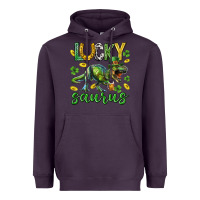 Plum Lucky saurus st.patricks day Heavyweight Hoodie - Neo Western