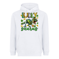 White Lucky saurus st.patricks day Heavyweight Hoodie - Neo Western