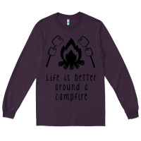Plum life is better around a campfire Long Sleeve Tee - Unal Design
