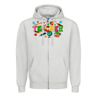 Dove Grey teacher Zipper Hoodie - texasbilliewilder