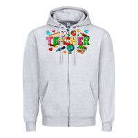 Heather Grey teacher Zipper Hoodie - texasbilliewilder