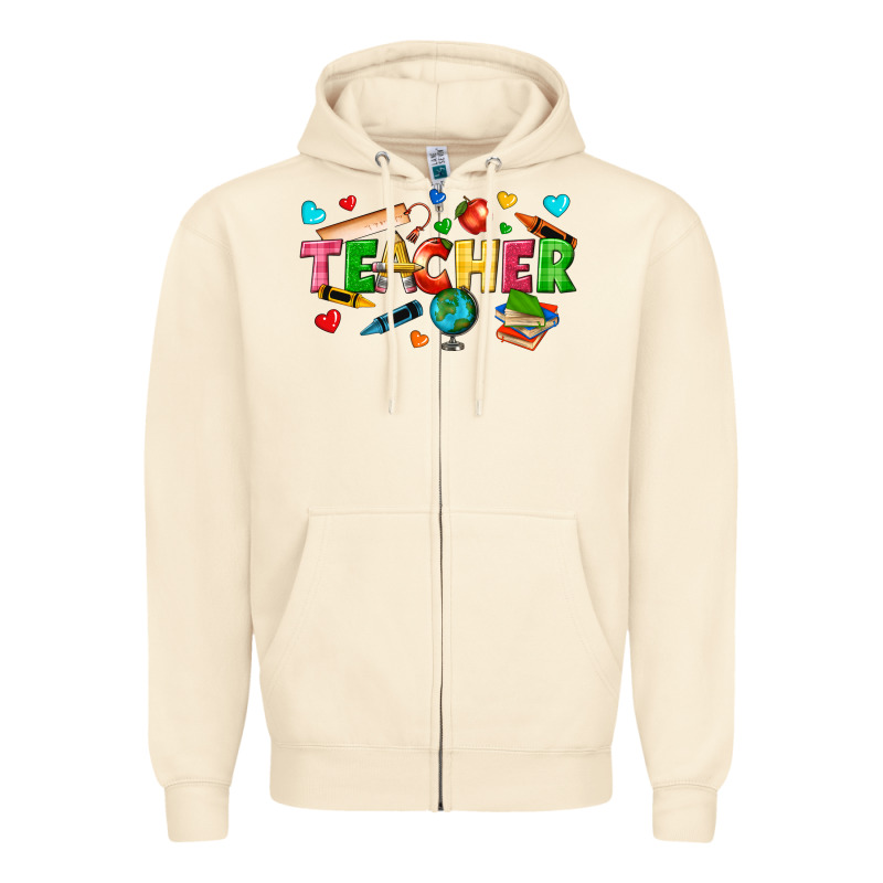 Teacher Zipper Hoodie by texasbilliewilder | Teevron