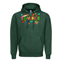 Sports Green teacher Zipper Hoodie - texasbilliewilder