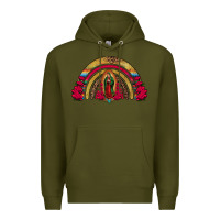 Army Green lady of guadalupe rainbow Premium Hoodie - Jasminsmagicworld