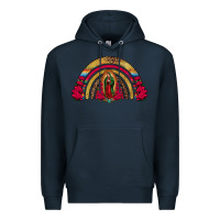 Navy lady of guadalupe rainbow Premium Hoodie - Jasminsmagicworld
