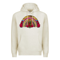 Oatmeal Heather lady of guadalupe rainbow Premium Hoodie - Jasminsmagicworld