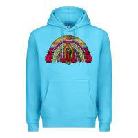 Ocean Blue lady of guadalupe rainbow Premium Hoodie - Jasminsmagicworld