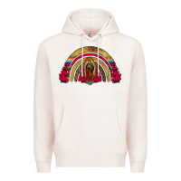 Pale Pink lady of guadalupe rainbow Premium Hoodie - Jasminsmagicworld