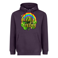 Plum Lucky vibes st. patricks day Heavyweight Hoodie - Neo Western