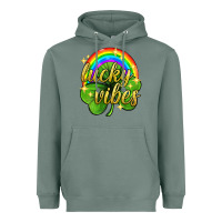 Sage Lucky vibes st. patricks day Heavyweight Hoodie - Neo Western