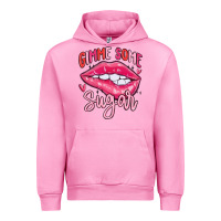 Fuchsia Pink gimme some sugar Urban Hoodie - MaliasSmallBusiness