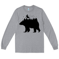 Heather Grey bear Long Sleeve Tee - Unal Design