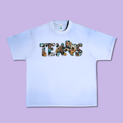 Texas Sunflower Cowhide Leopard Texas Map Urban Heavy Tee Designed By Artiststas