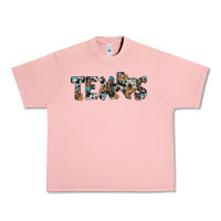 Salmon texas sunflower cowhide leopard texas map Urban Heavy Tee - Artiststas