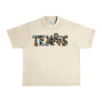 Sandshell texas sunflower cowhide leopard texas map Urban Heavy Tee - Artiststas