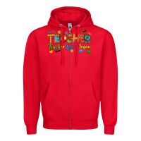 Red teacher teach love inspire tbw Zipper Hoodie - texasbilliewilder