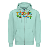 Seafoam teacher teach love inspire tbw Zipper Hoodie - texasbilliewilder