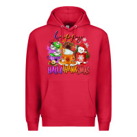 Cardinal Happy Hallothanksmas coffee cups Premium Hoodie - NancyCooperArtShop