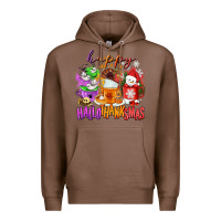 Chestnut Happy Hallothanksmas coffee cups Premium Hoodie - NancyCooperArtShop