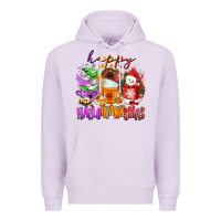 Lilac Happy Hallothanksmas coffee cups Premium Hoodie - NancyCooperArtShop