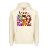 Sandshell Happy Hallothanksmas coffee cups Premium Hoodie - NancyCooperArtShop