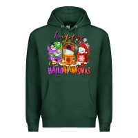 Sports Green Happy Hallothanksmas coffee cups Premium Hoodie - NancyCooperArtShop