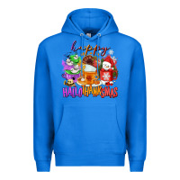 True Royal Happy Hallothanksmas coffee cups Premium Hoodie - NancyCooperArtShop