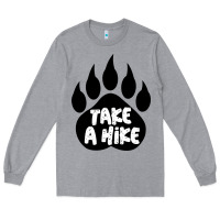 Heather Grey take a hike Long Sleeve Tee - Unal Design
