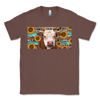 Chestnut Heifer With Sunflower And Serape Classic Tee - RanaPortraitStore