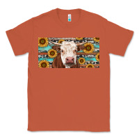 Copper Heifer With Sunflower And Serape Classic Tee - RanaPortraitStore