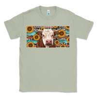 Matcha Heifer With Sunflower And Serape Classic Tee - RanaPortraitStore