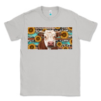 Moon Dust Heifer With Sunflower And Serape Classic Tee - RanaPortraitStore