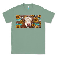 Sage Heifer With Sunflower And Serape Classic Tee - RanaPortraitStore