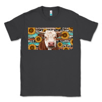 Smoke Heifer With Sunflower And Serape Classic Tee - RanaPortraitStore