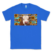 True Royal Heifer With Sunflower And Serape Classic Tee - RanaPortraitStore