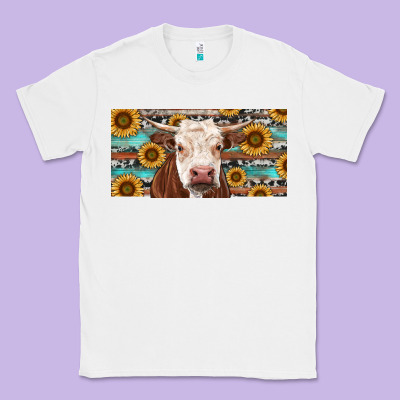 Heifer With Sunflower And Serape Classic Tee Designed By Ranaportraitstore