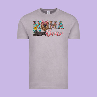 Mama Bear With Mama And Baby Vintage Tee Designed By Artiststas