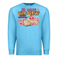 Ocean Blue his mercies are new every morning lamentations 3 2 Premium Sweatshirt - JahusDesignShop