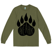 Army Green take a hike Long Sleeve Tee - Unal Design