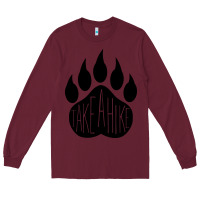 Burgundy take a hike Long Sleeve Tee - Unal Design