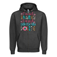 Charcoal Heather i m not snarky i m just selectively polite Zipper Hoodie - Zillion Design Studio