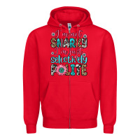 Red i m not snarky i m just selectively polite Zipper Hoodie - Zillion Design Studio