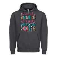 Smoke i m not snarky i m just selectively polite Zipper Hoodie - Zillion Design Studio
