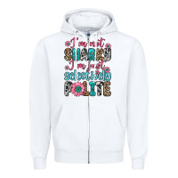 White i m not snarky i m just selectively polite Zipper Hoodie - Zillion Design Studio