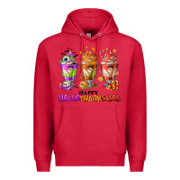 Cardinal Happy Hallothanksmas coffee cups Premium Hoodie - NancyCooperArtShop