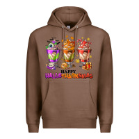 Chestnut Happy Hallothanksmas coffee cups Premium Hoodie - NancyCooperArtShop